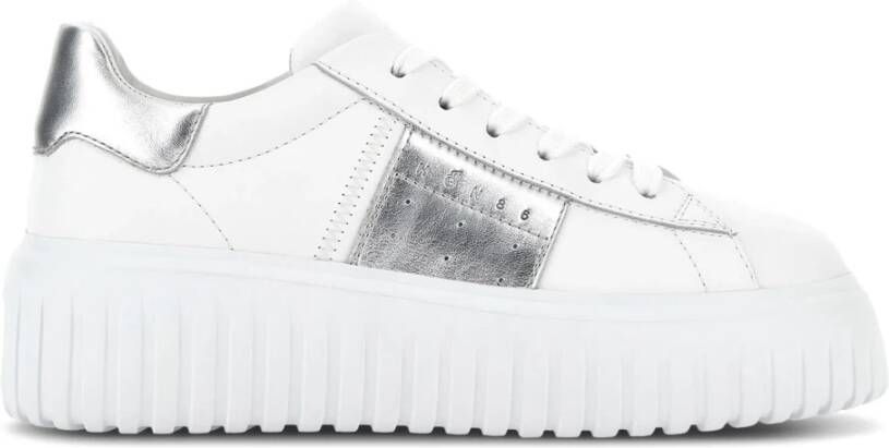 Hogan Gestreepte Sneakers White Dames