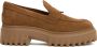 Hogan Gestreepte tabak rubber mocassin - Thumbnail 1