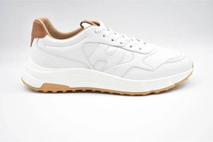 Hogan Geveterde Bianco Cuoio Herenschoenen Aw23 Wit Heren