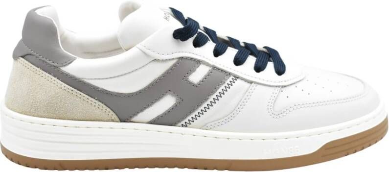 Hogan Geveterde Sneakers Grigio Panna