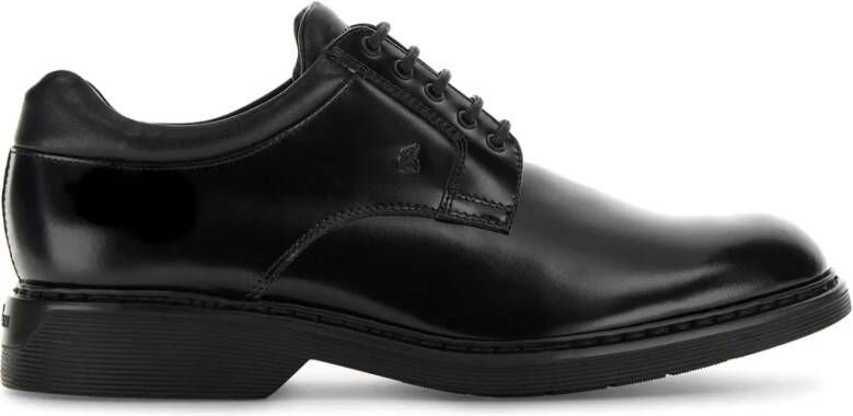 Hogan Gladde Geborstelde Derby Veterschoen Black Heren