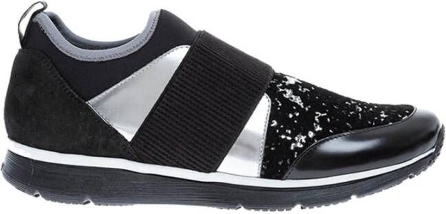 Hogan Glam Veal Leren Sneakers Black Dames