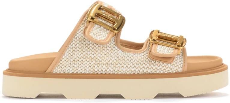 Hogan Glij de zomer in met deze H620 sliders Beige Dames