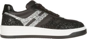 Hogan Glitter Leren Mand Zwart Dames