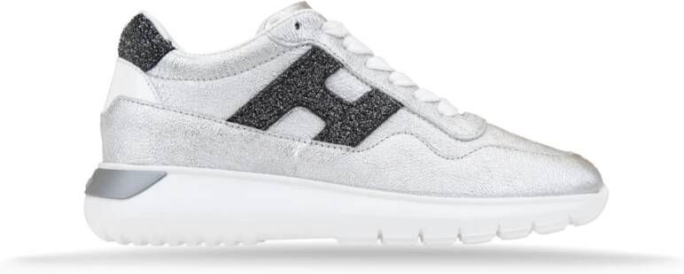 Hogan Glitter Leren Veterschoenen