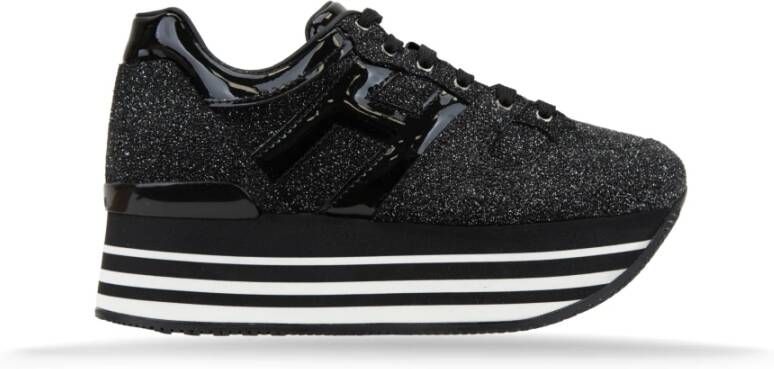 Hogan Glitter Leren Veterschoenen Vrouwen