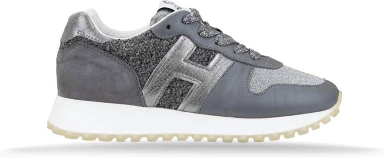 Hogan Glitter Sneakers met Leren Details
