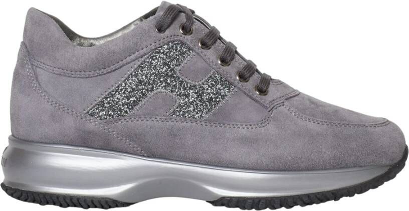 Hogan Glitterende Interactieve Sneakers voor Vrouwen Gray Dames