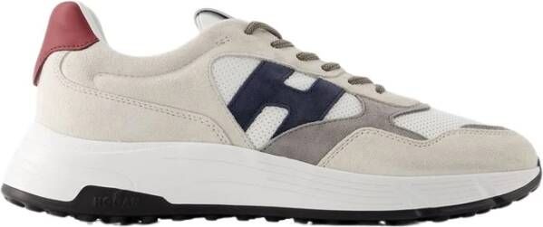 Hogan Grijze Leren Hyperlight Sneakers Gray Heren