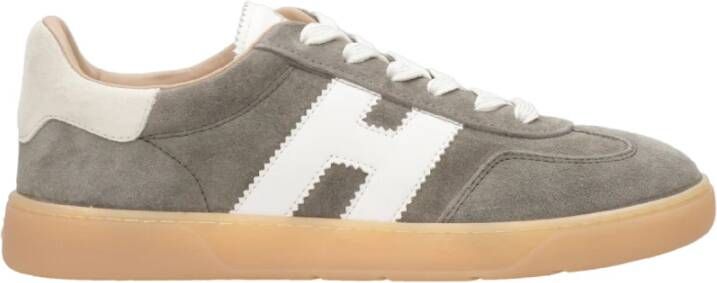 Hogan Grijze Leren Sneakers Gray Heren