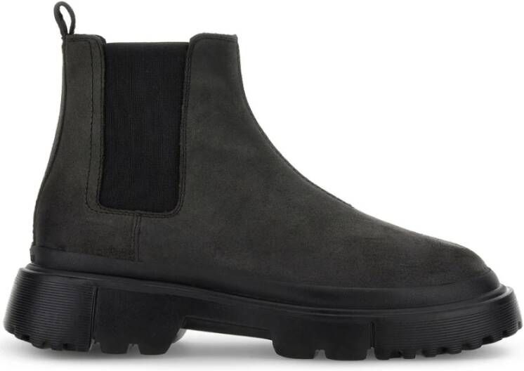 Hogan Grijze Suède Chelsea Boots