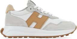 Hogan Low-Top Sneakers Padded Ankle Sneakers In Grey Suede in wit