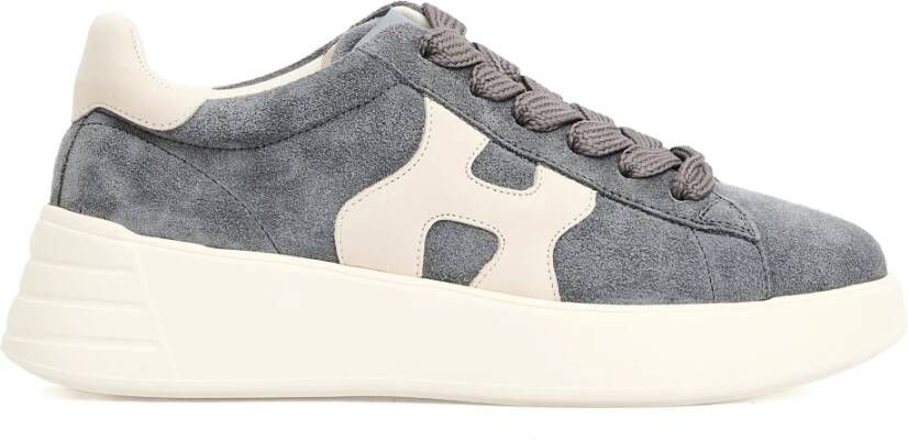 Hogan Grijze Suède Sneakers met Nubuck Details