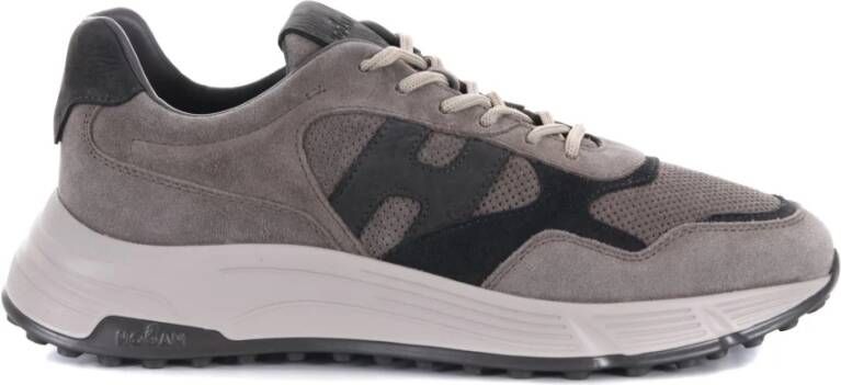 Hogan Grijze Suède Sneakers met Stijlvol Design