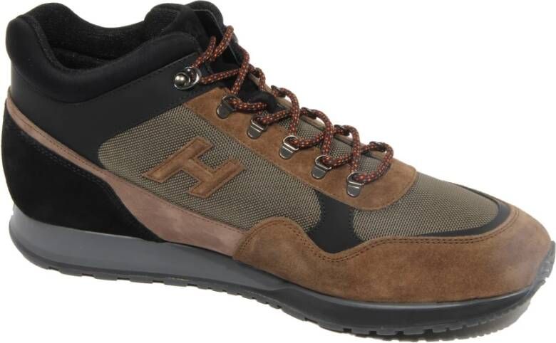 Hogan Grijze Suède Stoffen Mid-Top Schoenen