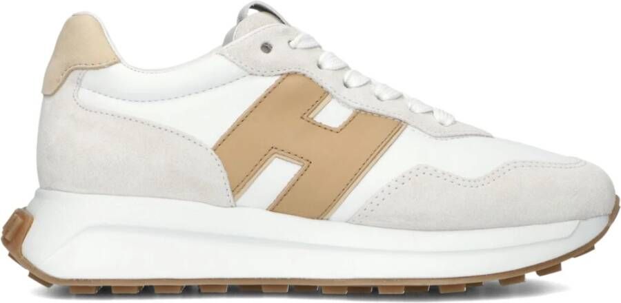 HOGAN Lage Sneakers Dames H641 Allacciato Maat: 42 Materiaal: Textiel Kleur: Beige