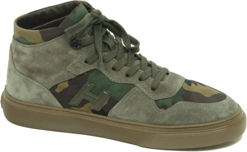 Hogan Groene Camouflage Sneaker Schoenen