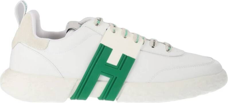 Hogan Groene Sneakers Regular Fit Geschikt voor Alle Temperaturen 100% Leer Green Heren