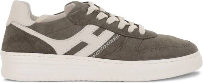 Hogan Groene Suède Leren Sneakers Geheugenschuim