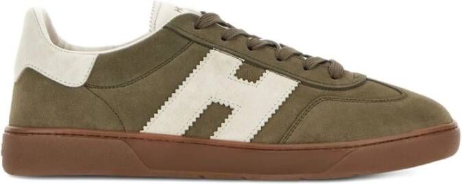 Hogan Groene Veterschoenen Memory Foam Binnenzool
