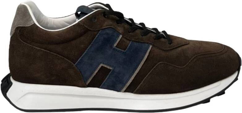 Hogan H601 Allcciato H Patch Sneakers Bruin Heren
