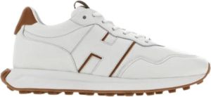 Hogan H601 Blanc Beige Leren Sneakers Wit Dames
