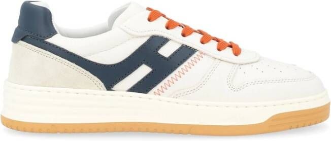 Hogan H630 Sneaker in wit blauw en oranje White Heren