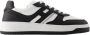 Hogan Leren Sneakers Twee-Tone Bovenwerk Zwart Wit Black Heren - Thumbnail 1