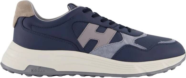 Hogan Hyperlight Panelled Leren Sneakers Multicolor Heren