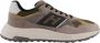 HOGAN Sneakers Heren Mesh Combi Runner Maat: 41 41 5 Materiaal: Suède Kleur: Taupe - Thumbnail 1