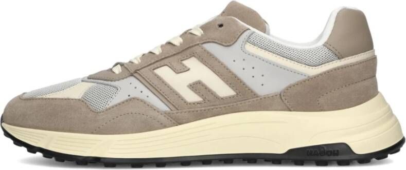 HOGAN Lage Sneakers Heren Hyperlight Allacciato Maat: 42 Materiaal: Suède Kleur: Wit