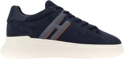 Hogan Blauwe Suède Sneakers Sc.580 Blue Heren