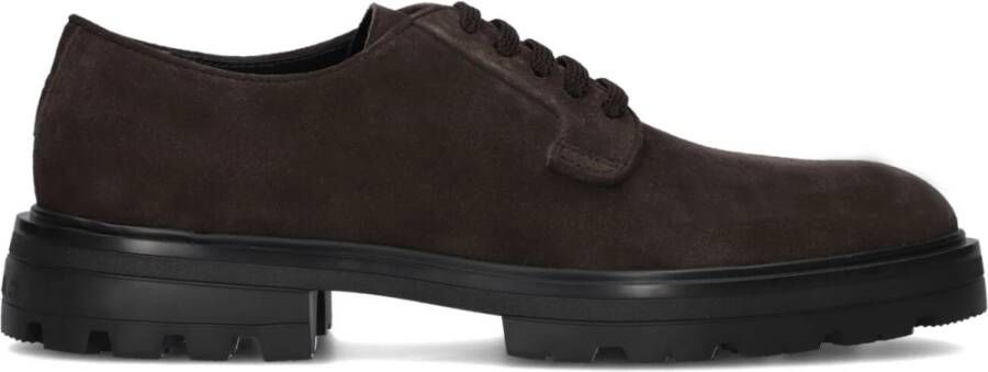 HOGAN Veterschoenen Heren Veterschoen Gz Maat: 43 43 5 Materiaal: Suède Kleur: Bruin