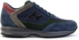 Hogan Herensneakers Interactive met Suède Bovenwerk en Aangepaste Zool Blauw Heren