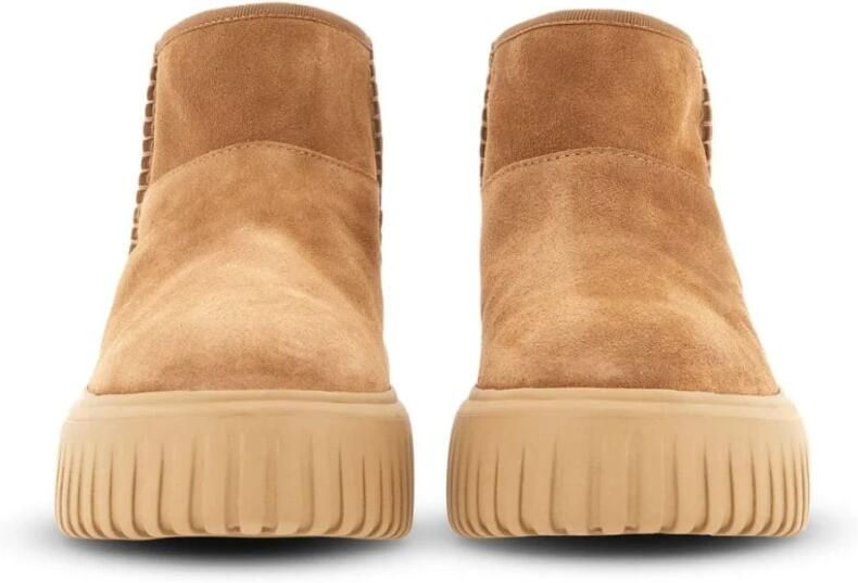 HOGAN Enkellaarsjes Dames Sue Booty Gz Maat: 40 Materiaal: Suède Kleur: Cognac