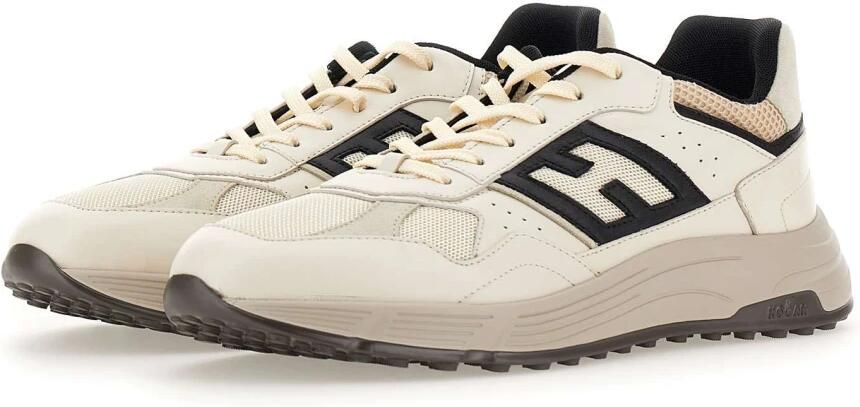 HOGAN Lage Sneakers Heren Hyperlight Allacciato Maat: 42 Materiaal: Leer Kleur: Wit