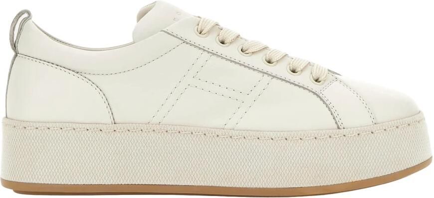 Hogan Beige Platte Schoenen Barca Stijl