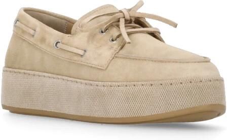 Hogan Beige Suède Loafers met Rubberen Zool - Foto 6