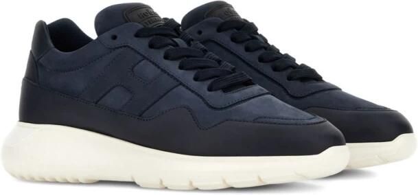 Hogan Blauwe Suède Interactieve Sneakers