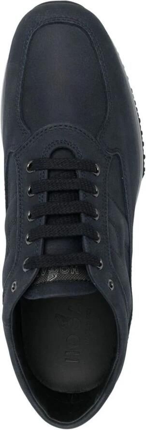 Hogan Blauwe Suède Interactieve Sneakers met Zichtbare Stiksels - Foto 2