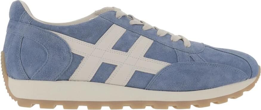 Hogan Blauwe Suède Veterschoenen