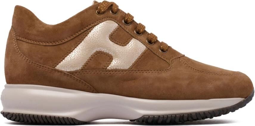Hogan Bruine Interactive Sneakers