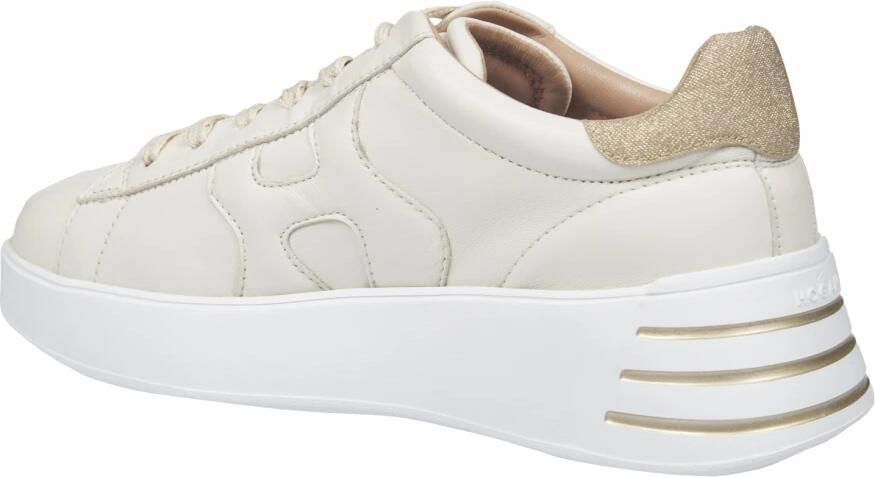 Hogan Bruine Leren Sneakers met Gouden Details