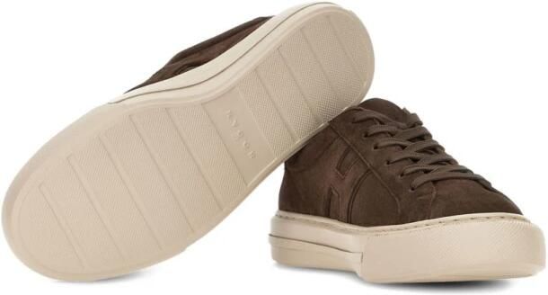 Hogan Bruine Leren Sneakers voor Mannen
