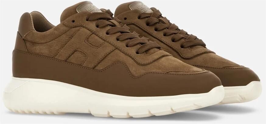 Hogan Bruine platte schoenen voor vrouwen