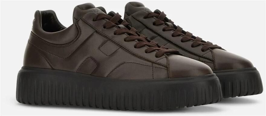 Hogan Bruine Platte Schoenen voor Vrouwen