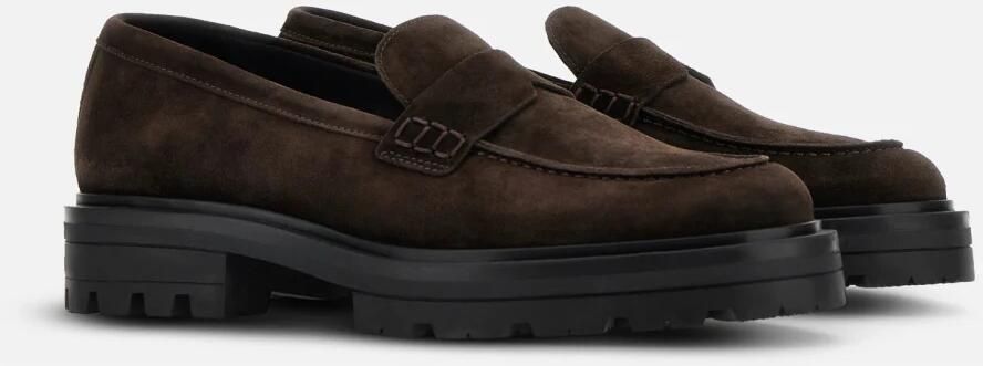 Hogan Bruine Platte Schoenen voor Vrouwen