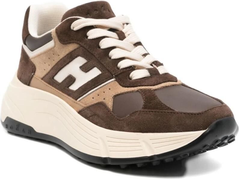 Hogan Bruine Sneakers voor Vrouwen
