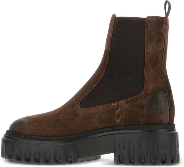 HOGAN Chelsea Boots Dames H700 Chelsea Suède Bruin