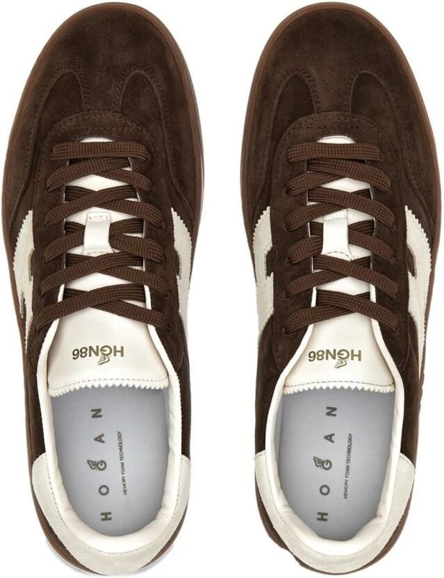 HOGAN Lage Sneakers Heren Cool Allacciato H 5 Suède Bruin - Foto 3